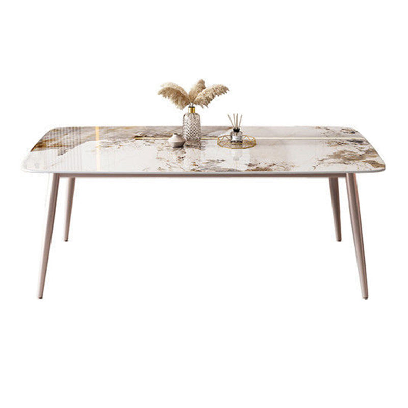 Dining Room Dinner Kitchen Table 4 Legs Rectangle Dining Table