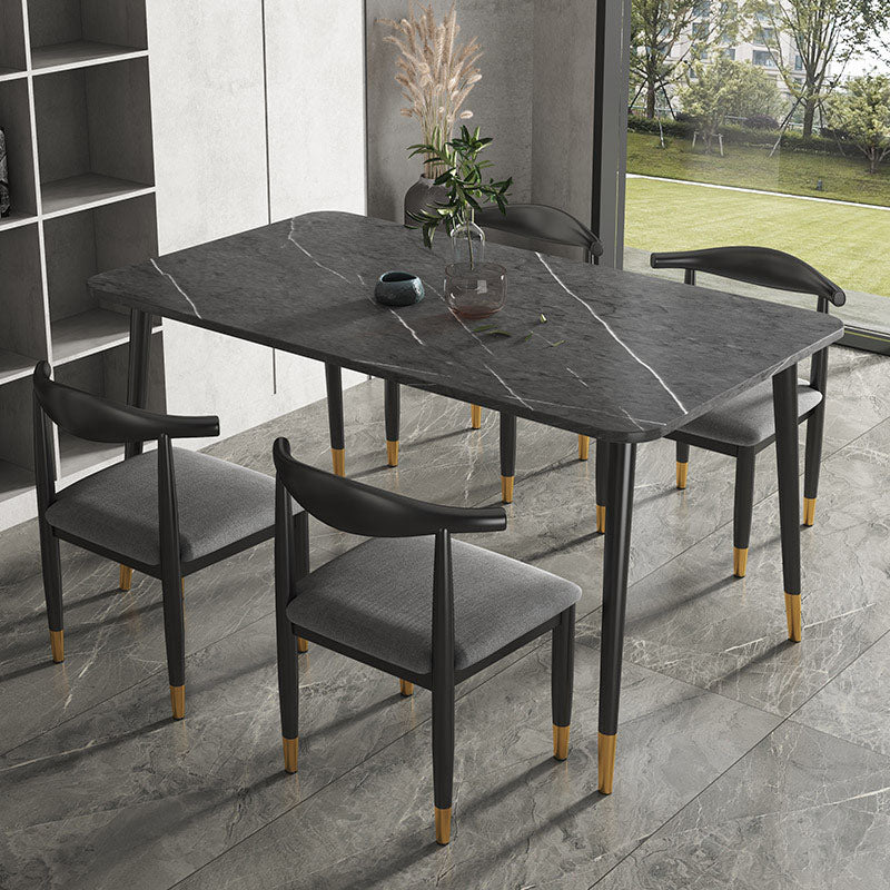 4 Legs Dining Room Table Sintered Stone Furniture for Kitchen