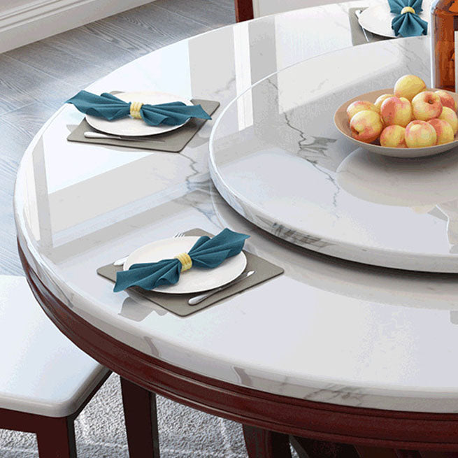 Solid Wood Base Table Convertible Dining Table for Kitchen Dining Room