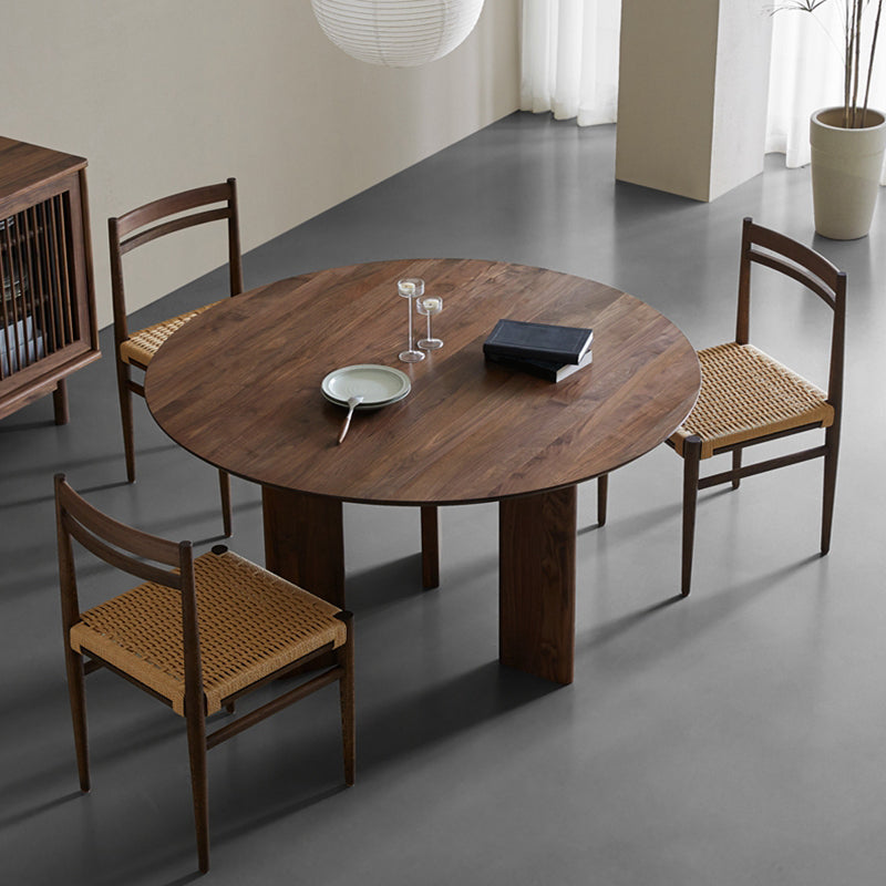 Dinner Kitchen Table Dining Room Round Wood Top Dining Table