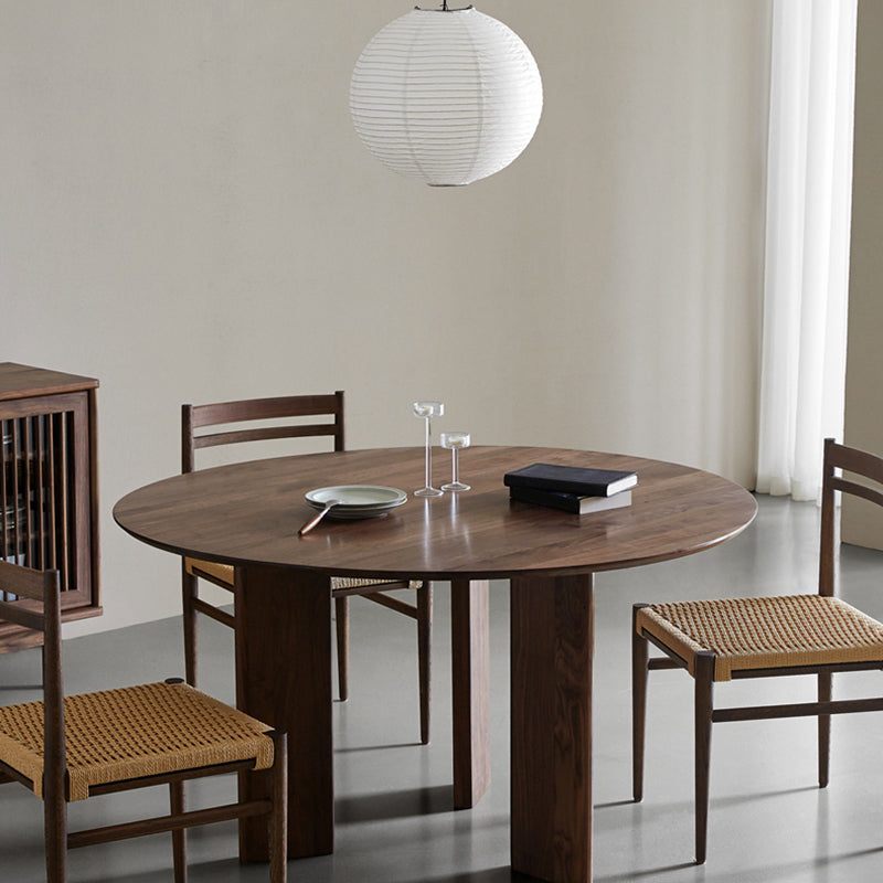 Dinner Kitchen Table Dining Room Round Wood Top Dining Table