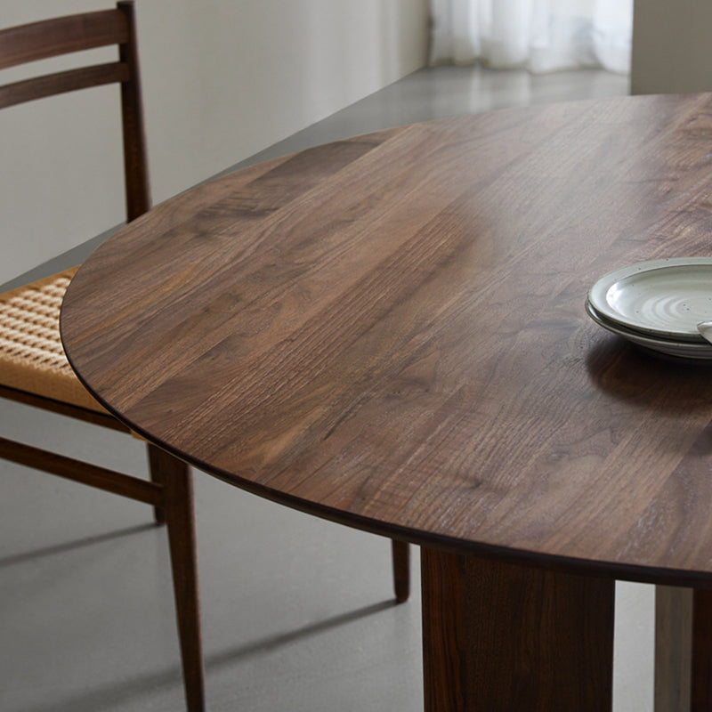 Dinner Kitchen Table Dining Room Round Wood Top Dining Table