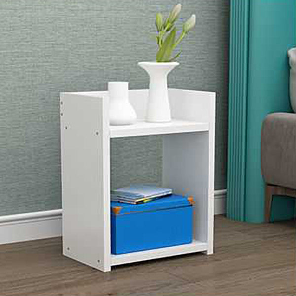 Open Storage Accent Table Nightstand Antique Finish Modern Bed Nightstand with Legs