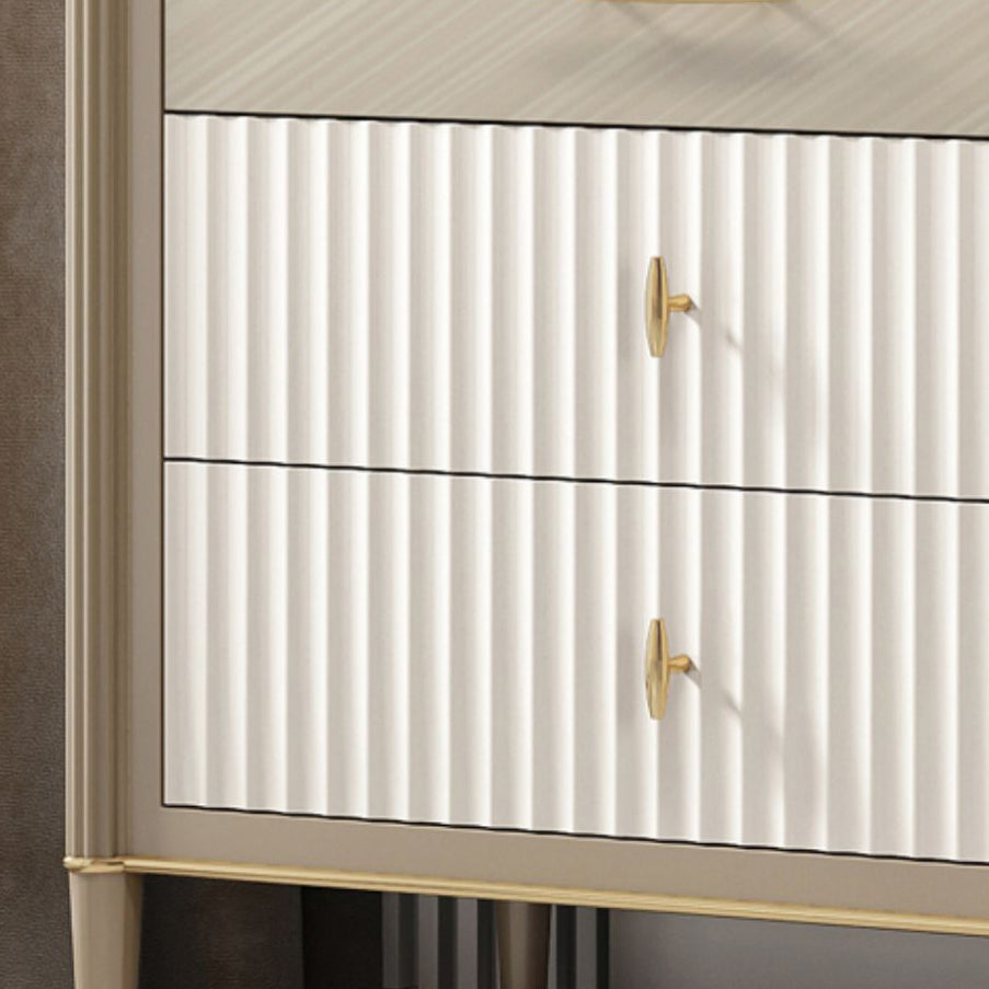 6 Drawers Dresser Classic Glam Stone Storage Chest Dresser , 15.6 Inch Width