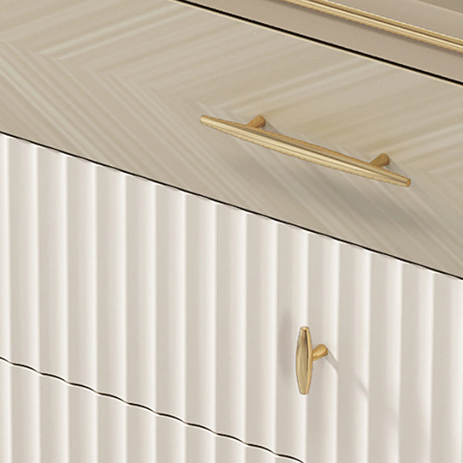 6 Drawers Dresser Classic Glam Stone Storage Chest Dresser , 15.6 Inch Width