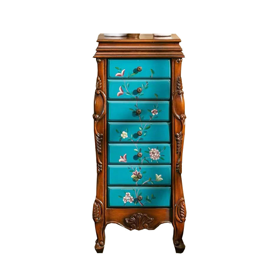Classic Glam Storage Chest Solid Wood Storage Chest Dresser with 7 Drawers