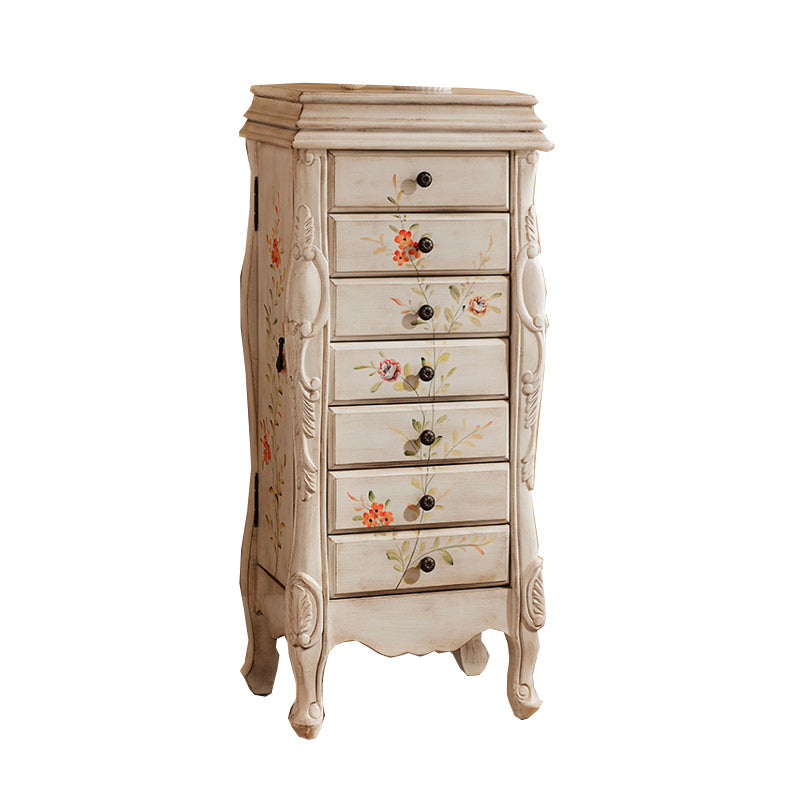 Classic Glam Storage Chest Solid Wood Storage Chest Dresser with 7 Drawers