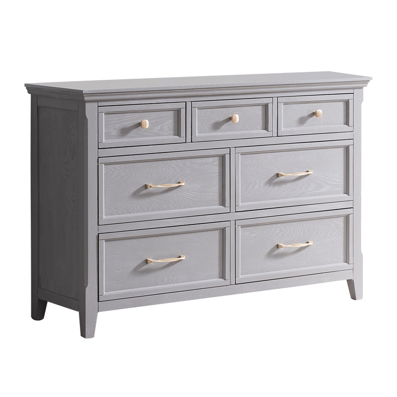 Solid Wood Storage Chest Glam Horizontal Dresser with Drawers