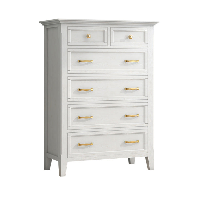 Solid Wood Storage Chest Glam Horizontal Dresser with Drawers