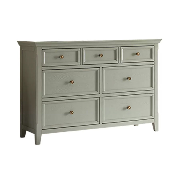 Solid Wood Storage Chest Glam Horizontal Dresser with Drawers