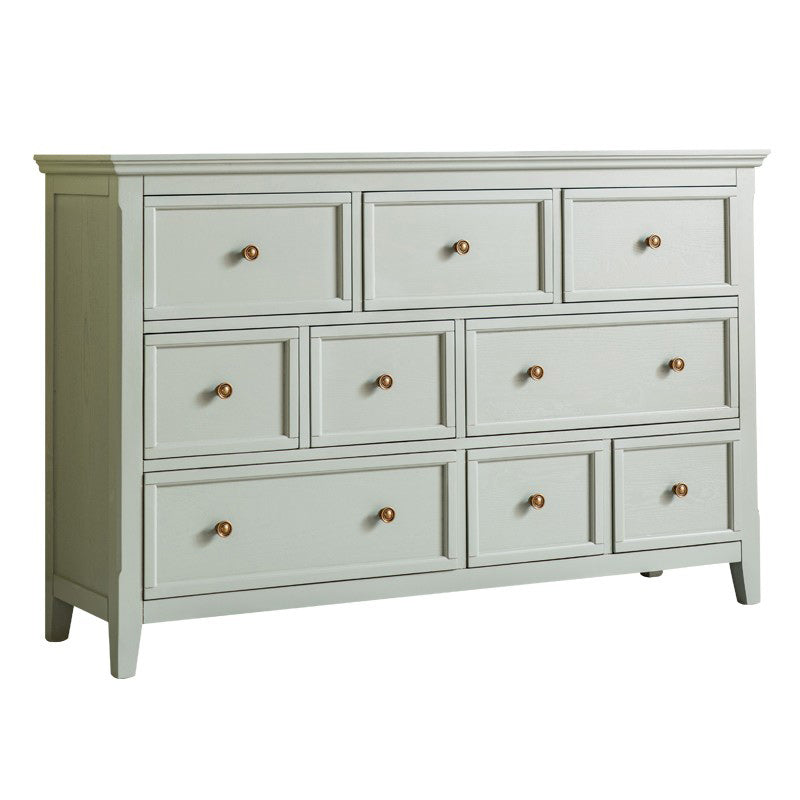 Solid Wood Storage Chest Glam Horizontal Dresser with Drawers