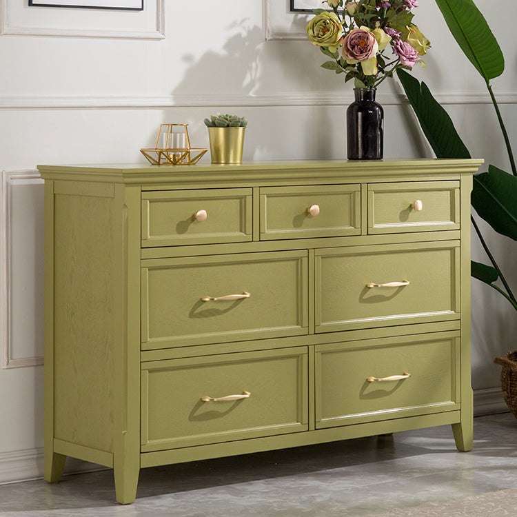 Rubber Wood Glam Dresser Horizontal Storage Chest without Mirror