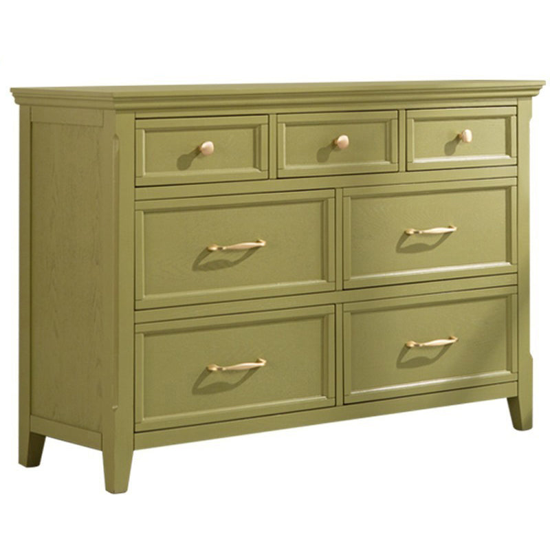 Rubber Wood Glam Dresser Horizontal Storage Chest without Mirror