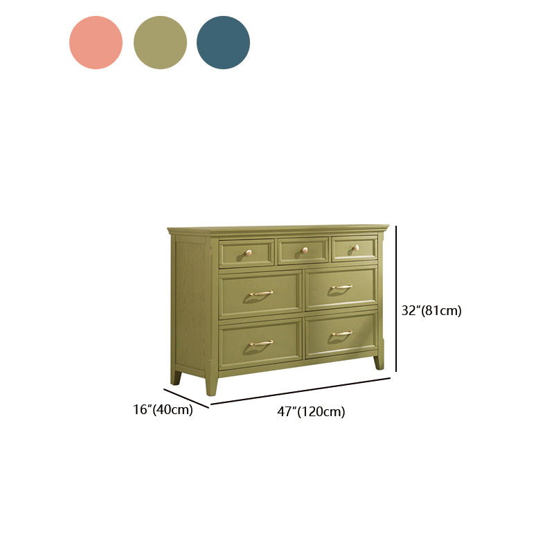 Rubber Wood Glam Dresser Horizontal Storage Chest without Mirror
