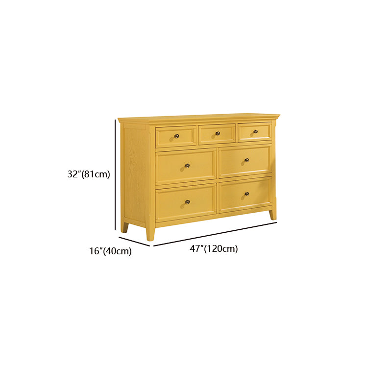 Rubber Wood Glam Dresser Horizontal Storage Chest without Mirror