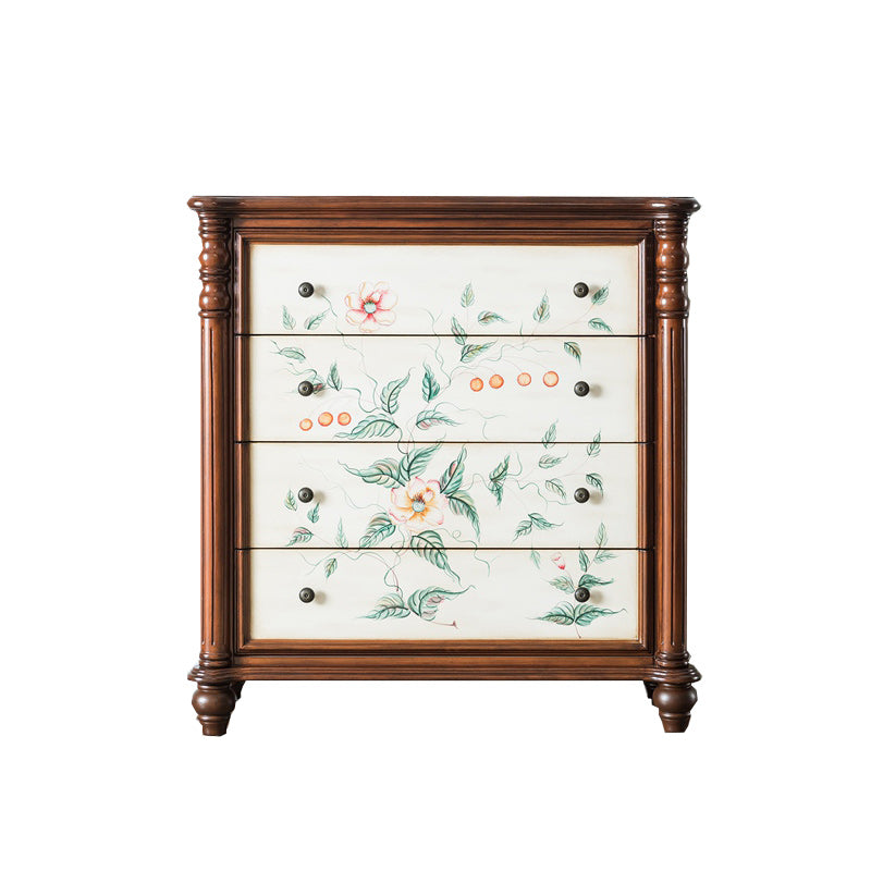 Traditional Dresser Solid Wood Storage Chest Dresser , 15.6 Inch W