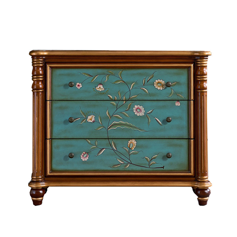 Traditional Dresser Solid Wood Storage Chest Dresser , 15.6 Inch W