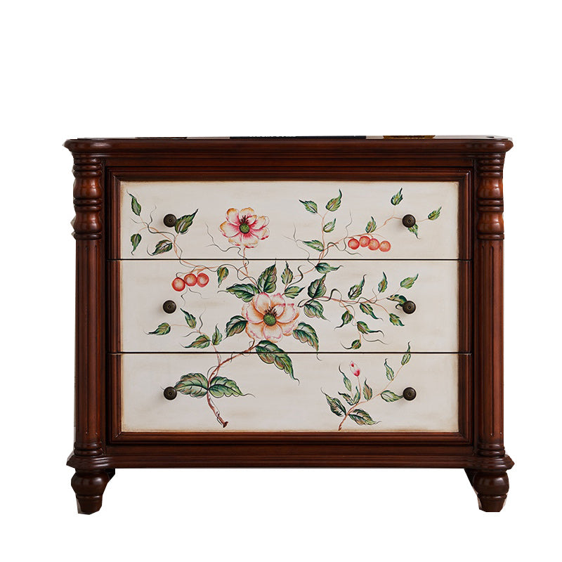 Traditional Dresser Solid Wood Storage Chest Dresser , 15.6 Inch W