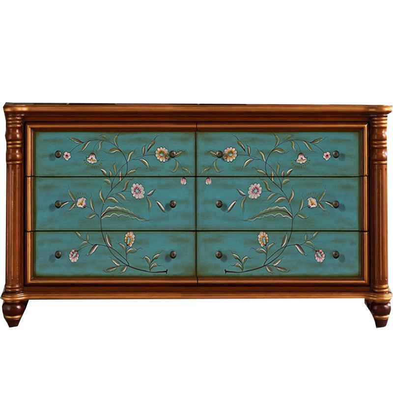 Traditional Dresser Solid Wood Storage Chest Dresser , 15.6 Inch W