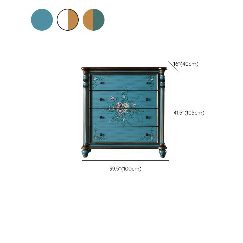 Traditional Dresser Solid Wood Storage Chest Dresser , 15.6 Inch W