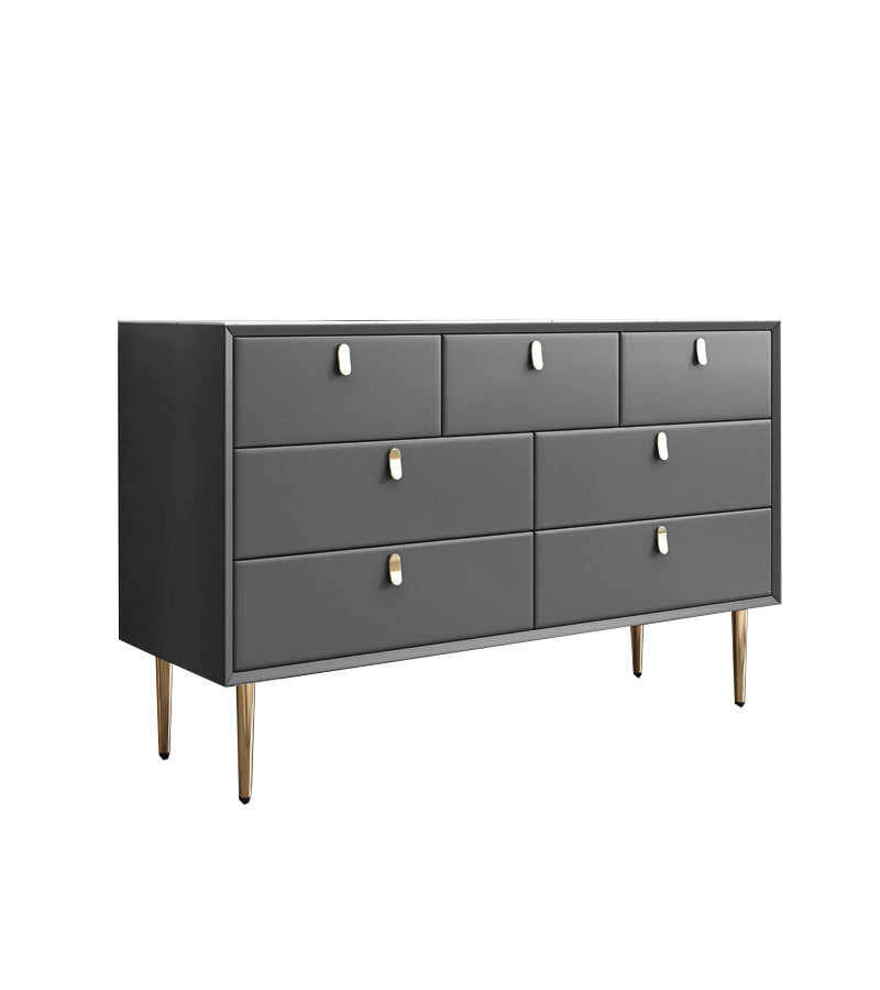 Classic Glam Dresser Stone Storage Chest Dresser with 6/7/9 Drawers , 15.6 Inch W