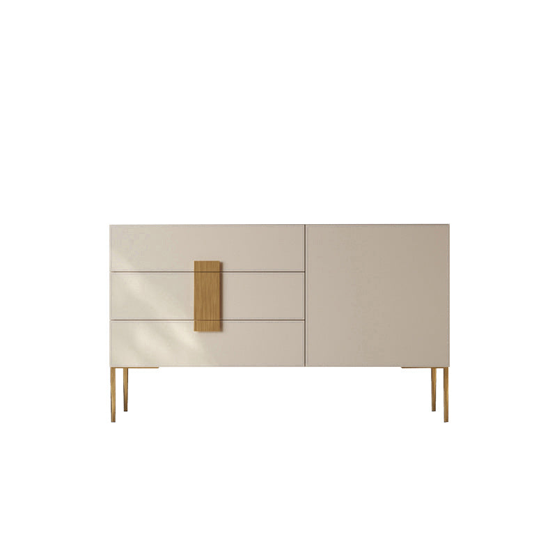 Classic Glam Storage Chest Stone Dresser with 3 Drawers , 15.6 Inch Width