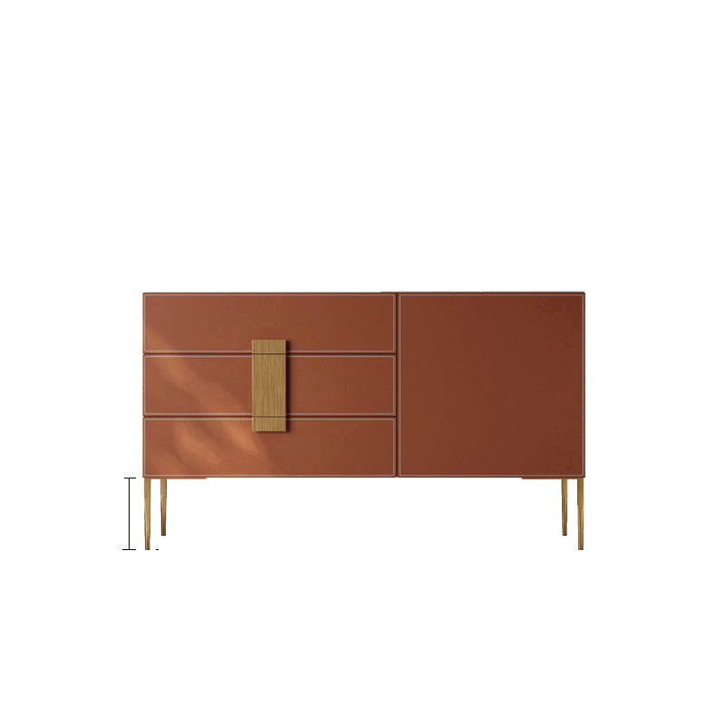 Classic Glam Storage Chest Stone Dresser with 3 Drawers , 15.6 Inch Width