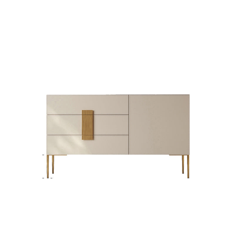 Classic Glam Storage Chest Stone Dresser with 3 Drawers , 15.6 Inch Width