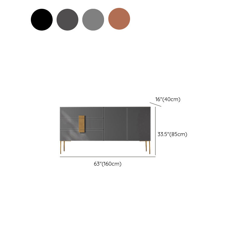 Classic Glam Storage Chest Stone Dresser with 3 Drawers , 15.6 Inch Width