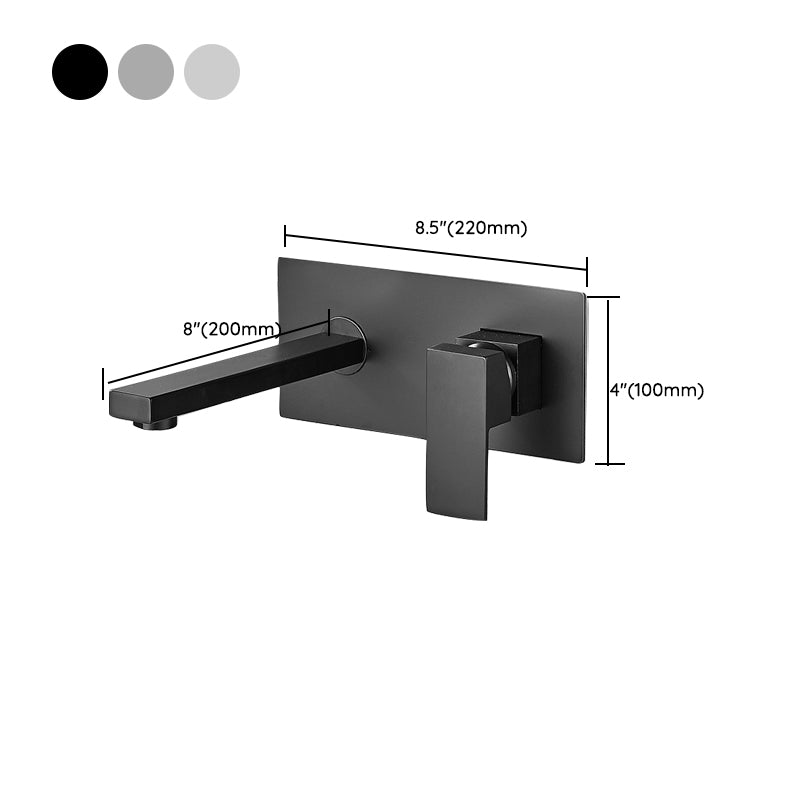 Low Arc Wall Mounted Bathroom Knob Handle Faucet Lavatory Faucet