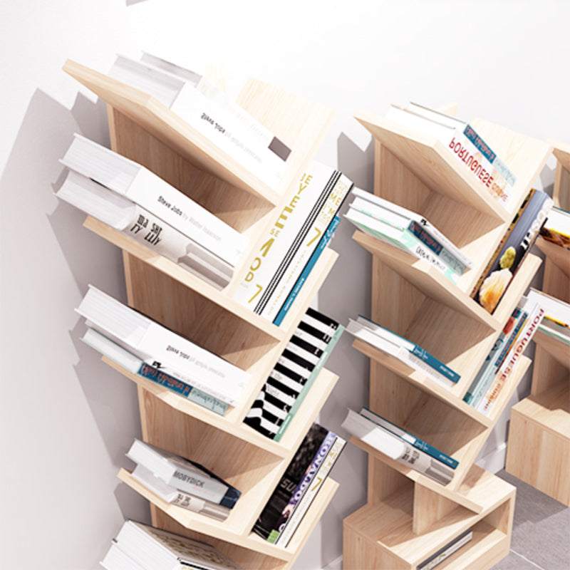 Scandinavian Bookshelf Standard Engineered Wood Closed Back Bookcase