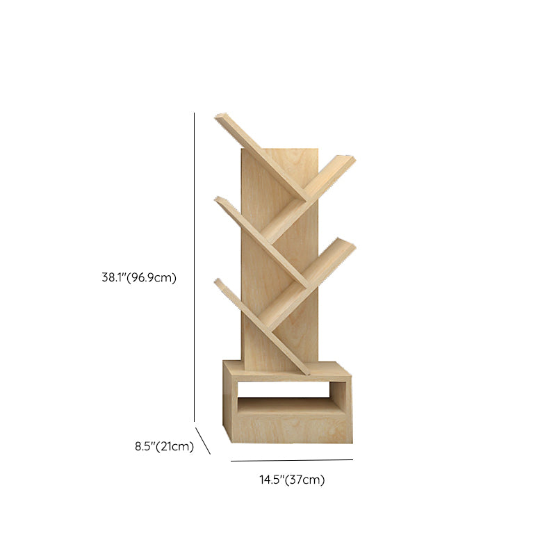 Scandinavian Bookshelf Standard Engineered Wood Closed Back Bookcase