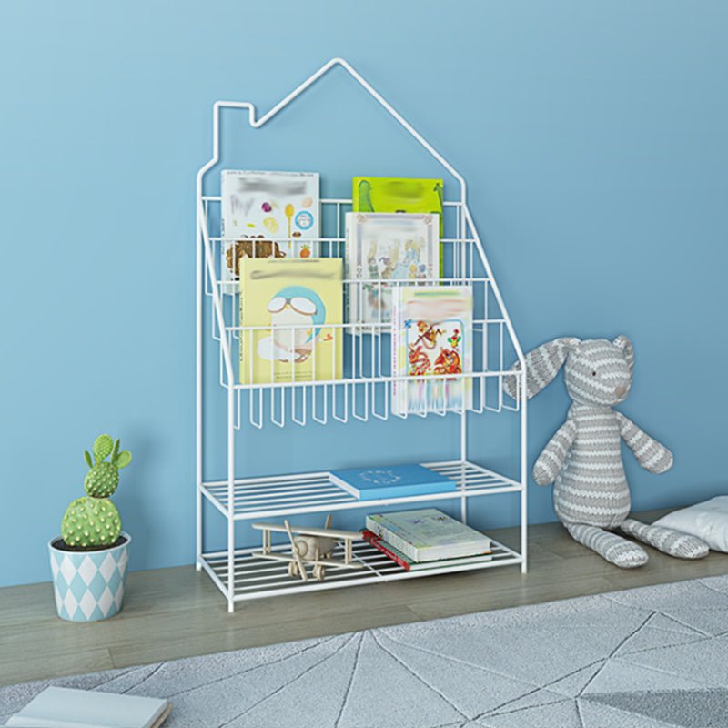Closed Back Ladder Bookshelf Metal Shelves Included Bookcase