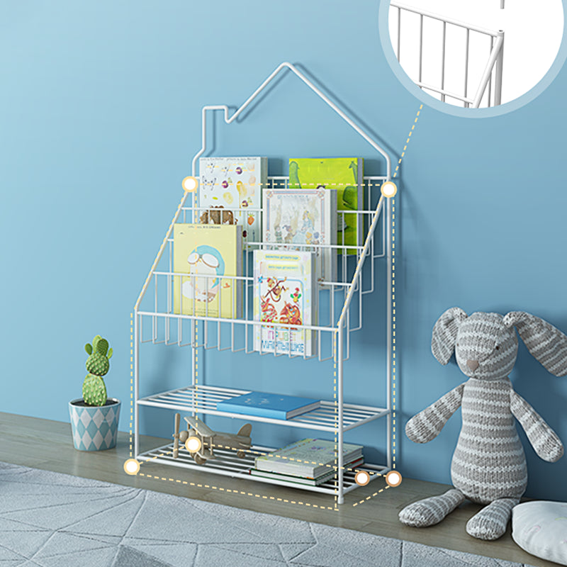 Closed Back Ladder Bookshelf Metal Shelves Included Bookcase