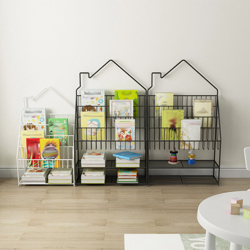 Closed Back Ladder Bookshelf Metal Shelves Included Bookcase