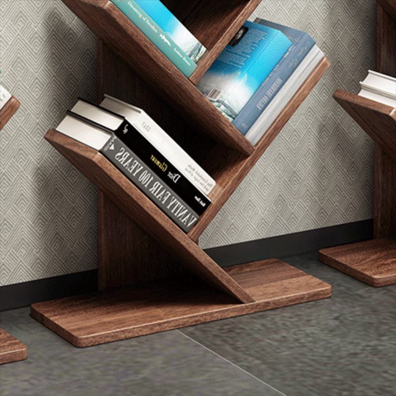 Wooden Standard Bookshelf Scandinavian Open Back Bookcase with Shelves