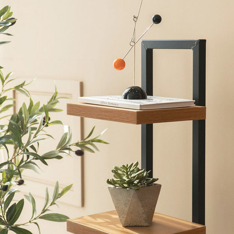 Contemporary Standard Bookshelf Open Back Engineered Wood Bookcase