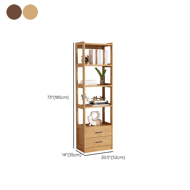 Modern Style Open Back Bookshelf Standard Wooden Shelf Bookcase