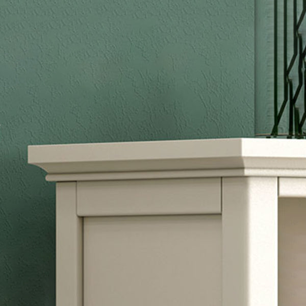 Scandinavian Closed Back Standard Bookshelf Wooden Bookcase in White