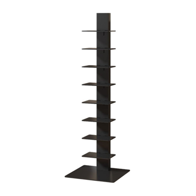Modern Closed Back Vertical Bookshelf Metal Shelves Included Bookcase