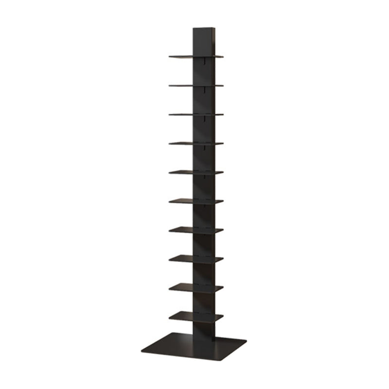 Modern Closed Back Vertical Bookshelf Metal Shelves Included Bookcase