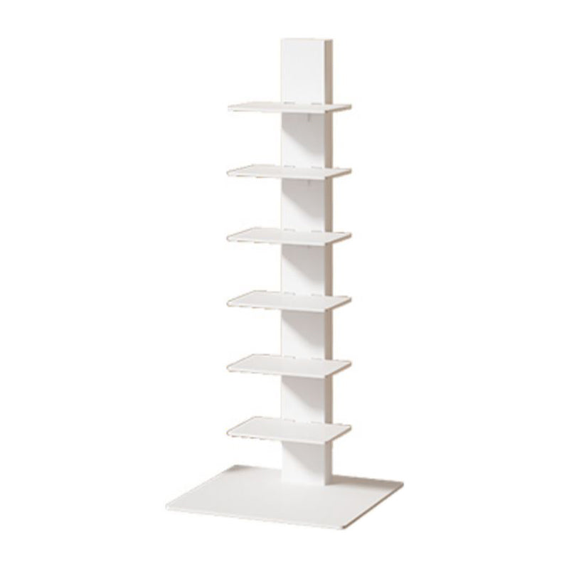 Modern Closed Back Vertical Bookshelf Metal Shelves Included Bookcase