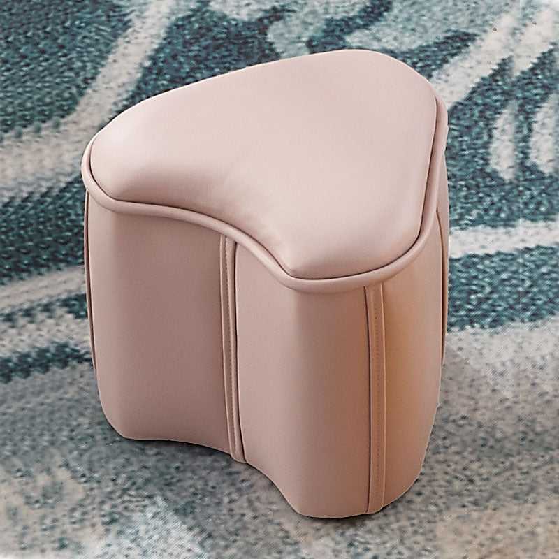 Solid Color Leather Standard Stool Modern Style Simple Unique Shape Footrest