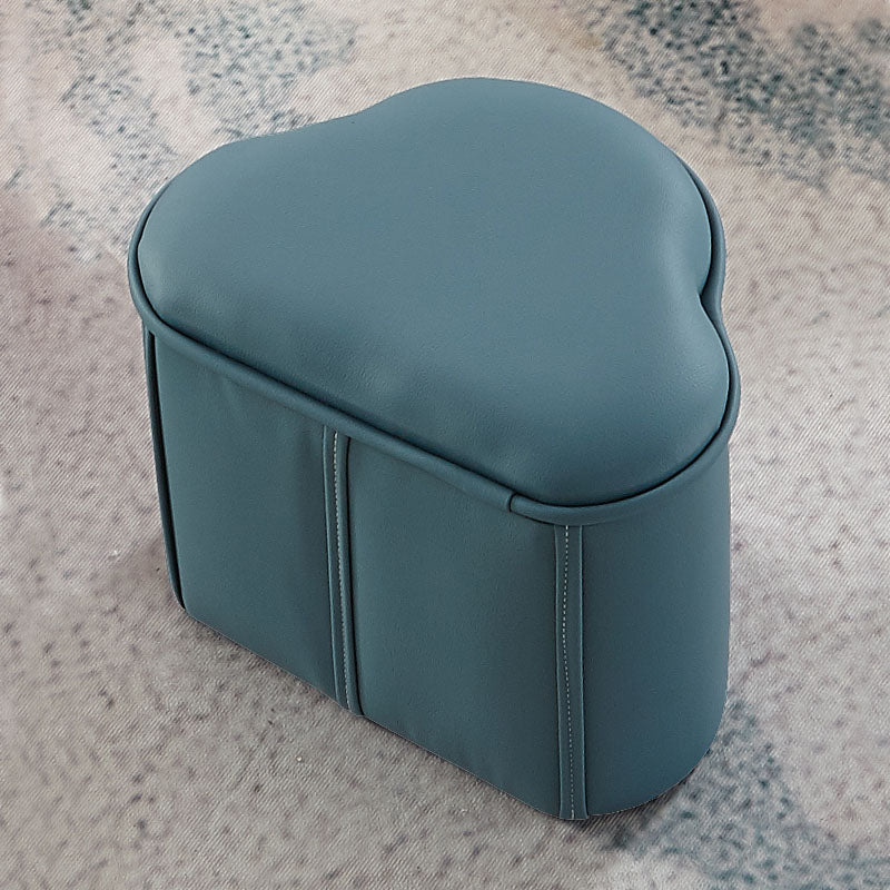 Solid Color Leather Standard Stool Modern Style Simple Unique Shape Footrest