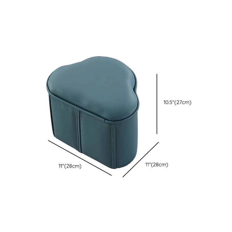 Solid Color Leather Standard Stool Modern Style Simple Unique Shape Footrest