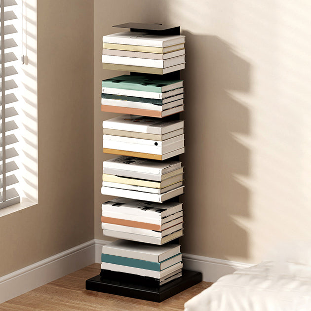 Closed Back Bookshelf Vertical Metal Shelves Included Bookcase for Study Room