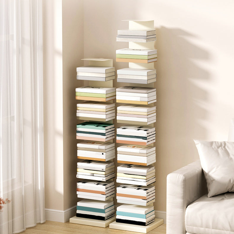 Closed Back Bookshelf Vertical Metal Shelves Included Bookcase for Study Room