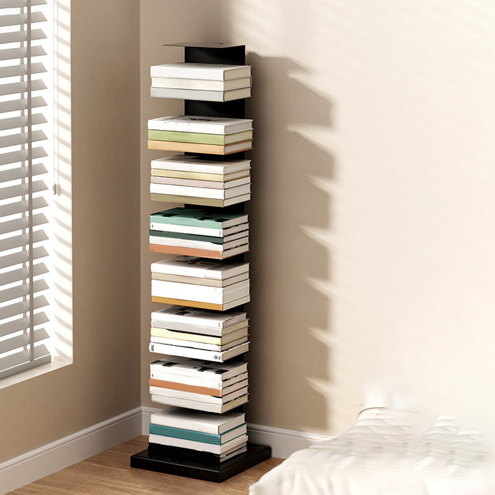 Closed Back Bookshelf Vertical Metal Shelves Included Bookcase for Study Room