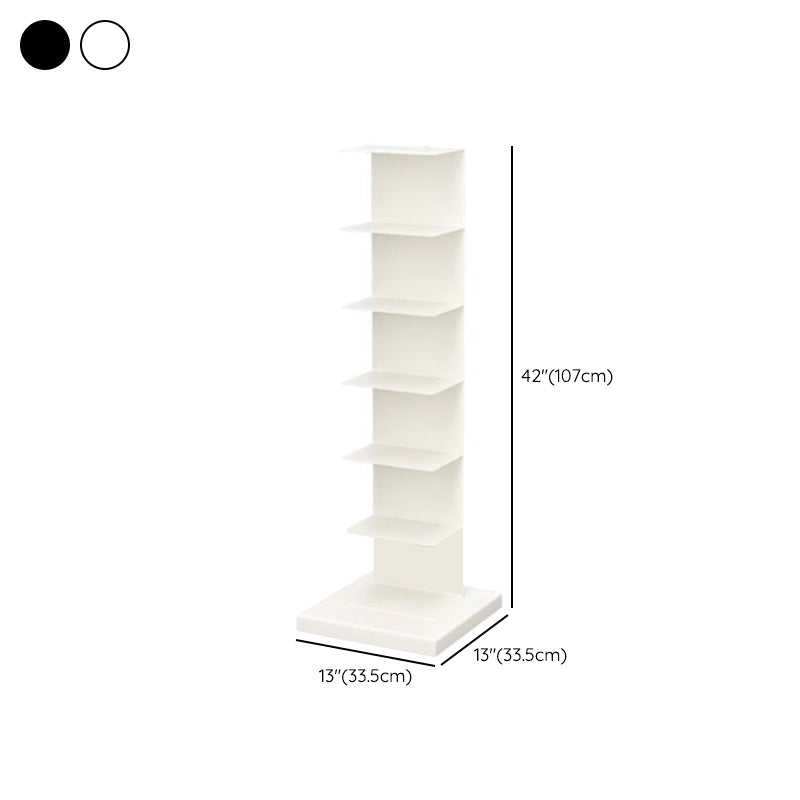 Closed Back Bookshelf Vertical Metal Shelves Included Bookcase for Study Room
