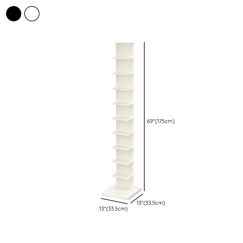 Closed Back Bookshelf Vertical Metal Shelves Included Bookcase for Study Room